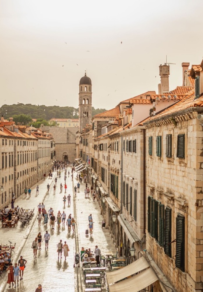 The Stradun, down in the Old Town.